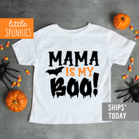 Mama is my Boo Toddler Youth Halloween Kids Shirt