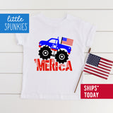'Merica Monster Truck Toddler Youth 4th of July Shirt