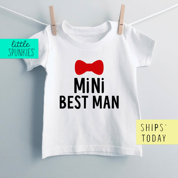 Mini Best Man Boy Toddler Youth Wedding T-Shirt