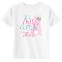 Little Miss Cotton Tail Cute Girl Toddler & Youth Easter T-Shirt