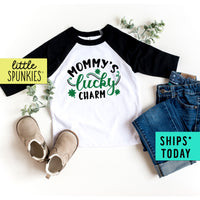 Mommy's Lucky Charm Toddler Raglan St. Patrick's Day