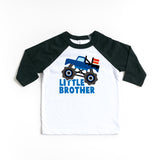 Little Brother Monster Truck Sibling Announcement Toddler Raglan