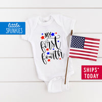 My First Fourth Baby 4th of July Onesie