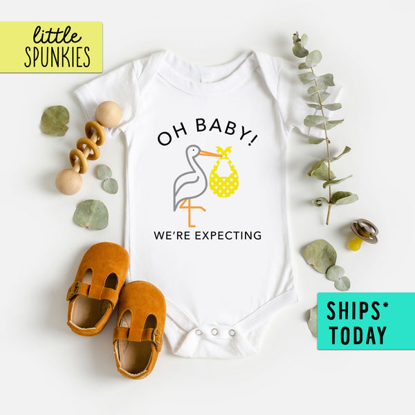 Oh Baby We're Expecting Baby Reveal Onesies