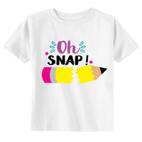 Oh Snap Pencil Toddler & Youth Back to School T-Shirt
