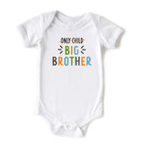 Only Child Big Brother Pregnancy Announcement Reveal Onesie