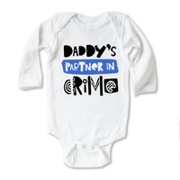 Partner in Crime BLUE Father's Day Baby Boy Onesie