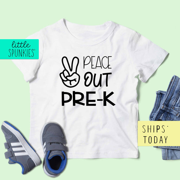 Peace Out Pre-K Toddler Youth School Graduation Unisex T-Shirt