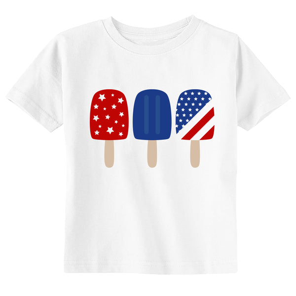 Patriotic Popsicles Toddler Youth 4th of July Shirt
