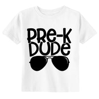 Pre-K Dude Sunglasses Toddler Back to School Boy Preschool T-Shirt