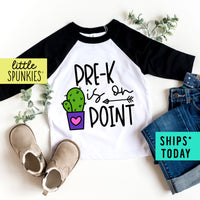 Pre-K Is On Point Toddler Youth Back to School Raglan Tee