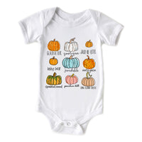 Pumpkin Variety Chart Baby Fall Onesie