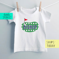 Personalized Putting Green With Name Fun Sports Custom Toddler & Youth Golf T-Shirt