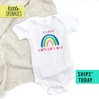 Rainbow for Mothers Day Cute Baby Onesie