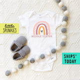 Middle Sister Rainbow Coming Home Onesie