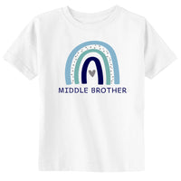 Rainbow Middle Brother Toddler & Youth Boy T-Shirt