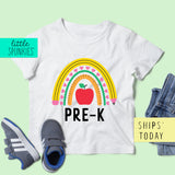 School Rainbow PRE-K Toddler & Youth Back to School T-Shirt