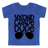 Second Grade Dude Sunglasses Youth Back to School 2nd Grader T-Shirt