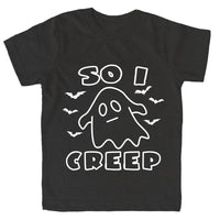 So I Creep Toddler Youth Halloween Funny Ghost Kids Shirt