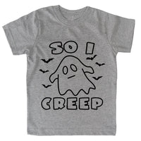 So I Creep Toddler Youth Halloween Funny Ghost Kids Shirt