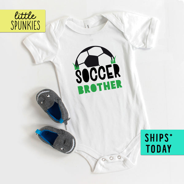 Soccer Brother Fun Baby Boy Sibling Onesie