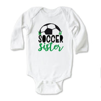 Soccer Sister Cute Baby Girl Sibling Onesie