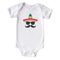 Sombrero Face (NO NAME) Cute Baby Cinco De Mayo Onesie