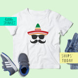 Sombrero Face (NO NAME) Toddler & Youth Cinco De Mayo T-Shirt