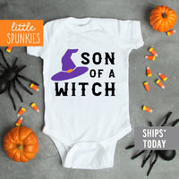 Son of a Witch Funny Halloween Baby Unisex Onesie