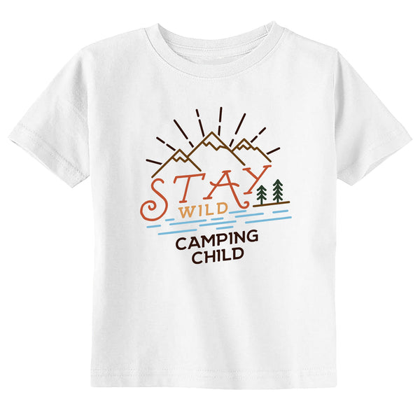 Stay Wild Camping Child Toddler Youth Summer Shirt