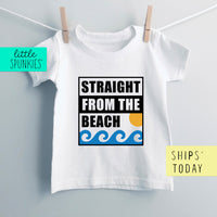 Straight From the Beach Summer Toddler & Youth Beach T-Shirt