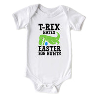T-Rex Hates Easter Egg Baby Easter Onesie