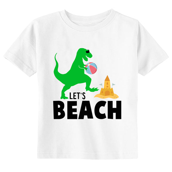 T-Rex Let's Beach Summer Toddler & Youth Dino Beach T-Shirt