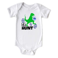 T-Rex Let's Hunt Cute Baby Easter Dinosaur Onesie