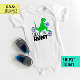 T-Rex Let's Hunt Cute Baby Easter Dinosaur Onesie