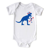 USA Dinosaur Baby 4th of July Onesie