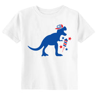 USA Dinosaur Toddler Youth 4th of July Shirt