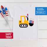 USA Excavator Toddler Youth 4th of July Shirt