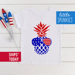 USA Pineapple Toddler Youth 4th of July Shirt