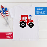 USA Tractor Toddler Youth 4th of July Shirt