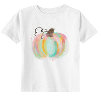 Watercolor Pumpkin Toddler Youth Fall Shirts and Raglans
