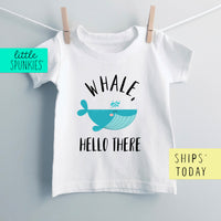 Whale Hello There Summer Toddler & Youth Beach T-Shirt