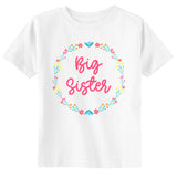 Big Sister Announcement Floral Wreath Toddler & Youth T-Shirt