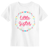 Little Sister  Announcement Floral Girl Toddler & Youth T-Shirt