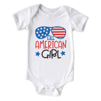 All American GIRL Baby 4th of July Onesie