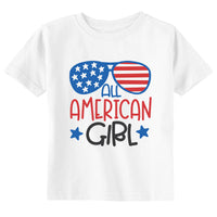 All American Girl Toddler Youth 4th of July Shirt