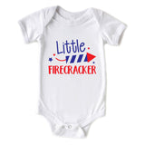 Little Firecracker Baby 4th of July Onesie