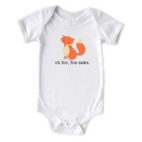 Oh for Fox Sake Cute Baby Woodland Animal Onesie