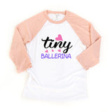 Tiny Ballerina Toddler Ballerina Girl Raglan Tee